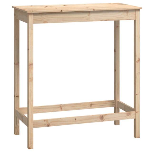 Berkfield Home Bar Table 100x50x110 cm Solid Wood Pine in Light Tan - Size: 100 x 50 x 110 cm - image 1