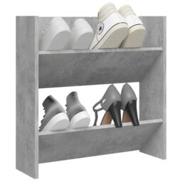 Berkfield Home Wall Shoe Cabinet Concrete Grey 60x18x60 cm Engineered Wood - Size: 60 x 18 x 60 cm - thumbnail 3