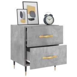 Berkfield Home Bedside Cabinets 2 pcs Concrete Grey 40x35x47.5 cm Engineered Wood - thumbnail 4