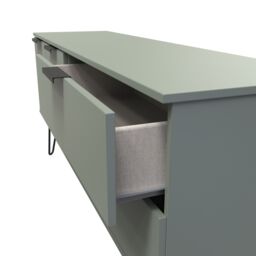 Ready Assembled 2 U Fuji 2 Drawer 2 Door Wide Sideboard (Ready Assembled) in Pale Green - Size: Large - thumbnail 5