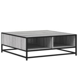 Berkfield Home Coffee Table Grey Sonoma 80x80x30 cm Engineered Wood & Metal - Size: 80 x 80 x 30 cm - thumbnail 1