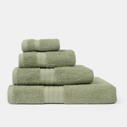 OHS 4 Pack of 100% Cotton Bathroom Bath Towel in Pale Green - thumbnail 3