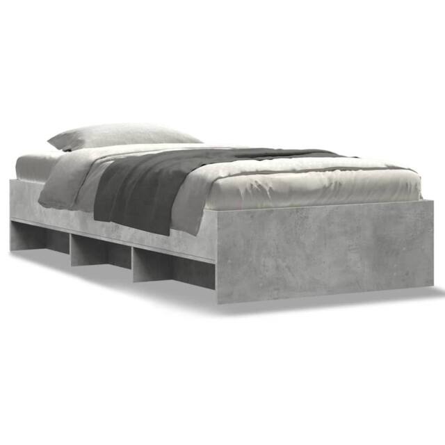 Berkfield Home Bed Frame without Mattress Grey Sonoma 90x200 cm Engineered Wood - image 1