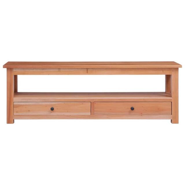 Berkfield Home TV Cabinet 115x30x40 cm Solid Mahogany Wood in Brown - Size: 115 x 30 x 40 cm - image 1