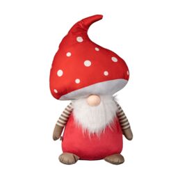 Samuel Alexander 60cm Red Soft Festive Funghi Trumpet Mushroom Gonk Decoration - thumbnail 8