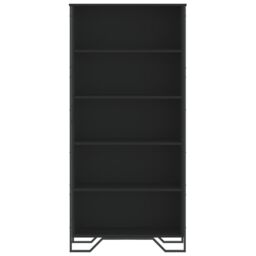 Berkfield Home Book Cabinet Black 80x31x169 cm Engineered wood - Size: 80 x 31 x 169 cm - thumbnail 4