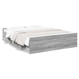 Berkfield Home Bed Frame w/Drawers Frame Grey Sonoma 150x200 cm King Size - thumbnail 1