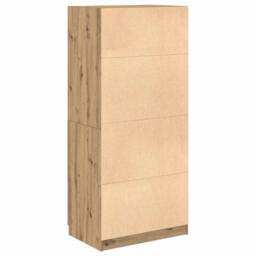 Berkfield Home Wardrobe Artisian Oak 80x52x180 cm Engineered Wood in Brown - Size: 80 x 52 x 180 cm - thumbnail 6