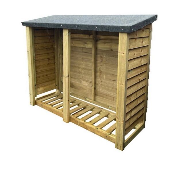 Churnet Valley Garden Furniture Ltd Heavy Duty Log Store - L67 x W180 x H120 cm - Min. Assembly Required in Brown - image 1