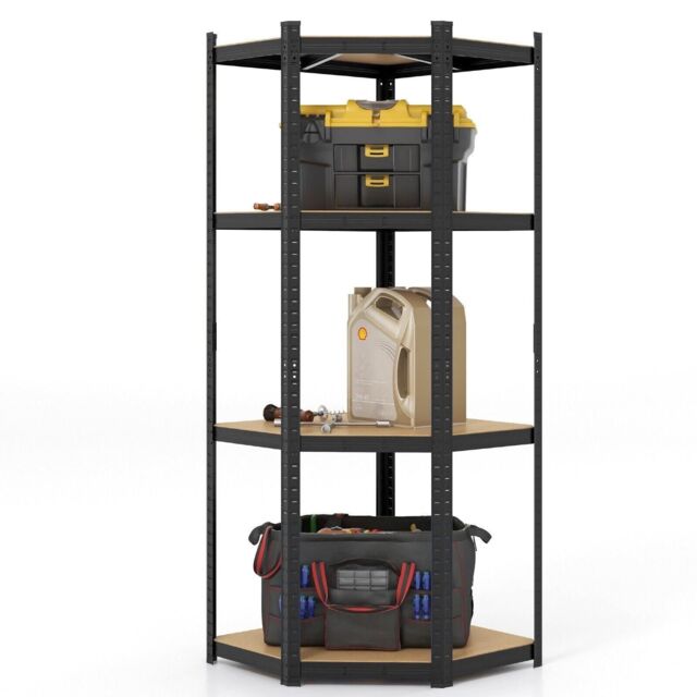4-Tier Corner Metal Shelving Unit Adjustable Garage Storage Utility Rack 720KG