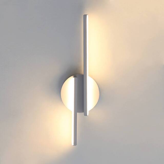 Pheashine Modern White LED Wall Sconce, 16W 3000K Modern Linear Wall Light, 44cm - image 1