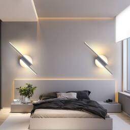 Pheashine Modern White LED Wall Sconce, 16W 3000K Modern Linear Wall Light, 44cm - thumbnail 5