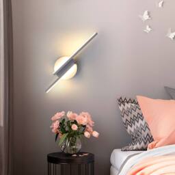 Pheashine Modern White LED Wall Sconce, 16W 3000K Modern Linear Wall Light, 44cm - thumbnail 2