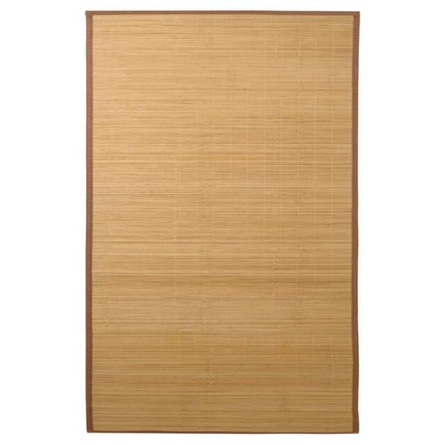 Berkfield Home Rug Bamboo 100x160 cm Brown in Light Tan - Size: 100 cm diameter - image 1