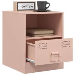 Berkfield Home Stylish Bedside Cabinets 2pcs Pink 34.5x39x44 cm Steel - thumbnail 4