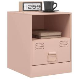 Berkfield Home Stylish Bedside Cabinets 2pcs Pink 34.5x39x44 cm Steel