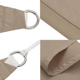 Berkfield Home Sunshade Sail Oxford Fabric Rectangular 2x4 m Taupe in Beige - thumbnail 6