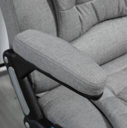 STILVORA Office Chair with Massage & Heated Back in Grey Linen - thumbnail 7