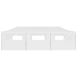 Berkfield Home Folding Pop-up Party Tent with 8 Sidewalls 3x9 m White - thumbnail 3