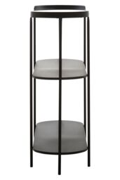 Orsina Console Table, Black Console Table with Glass Top, Glass & Metal Console Table, Three Tier Hallway Table - thumbnail 4