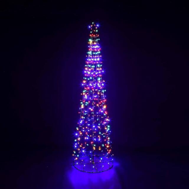 AKA 6ft Christmas Xmas Led Star Cone Tree Multicoloured - image 1