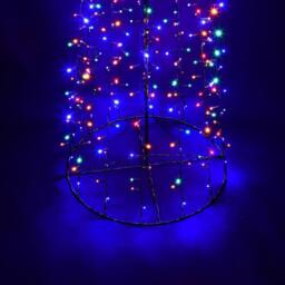 AKA 6ft Christmas Xmas Led Star Cone Tree Multicoloured - thumbnail 3