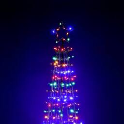 AKA 6ft Christmas Xmas Led Star Cone Tree Multicoloured - thumbnail 2