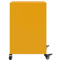 Berkfield Home Bedside Cabinets 2 pcs Mustard Yellow 36x39x59 cm Steel - Size: 36 x 39 x 59 cm - thumbnail 7
