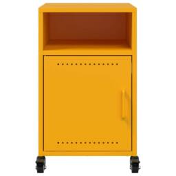 Berkfield Home Bedside Cabinets 2 pcs Mustard Yellow 36x39x59 cm Steel - Size: 36 x 39 x 59 cm - thumbnail 5
