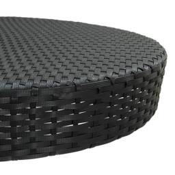 Berkfield Home 5 Piece Garden Bar Set with Cushions Poly Rattan Black - thumbnail 8