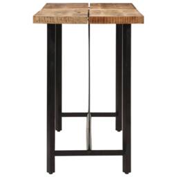Berkfield Home Bar Table 150x70x107 cm Solid Wood Mango & Iron in Brown - Size: 150 x 70 x 107 cm - thumbnail 3
