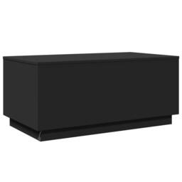 Berkfield Home Modern Coffee Table with LED Lights Black 90x50x40 cm - Size: 90 x 50 x 40 cm - thumbnail 9