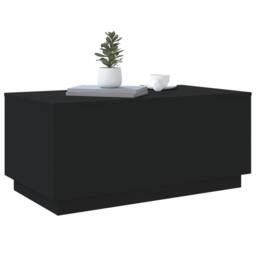 Berkfield Home Modern Coffee Table with LED Lights Black 90x50x40 cm - Size: 90 x 50 x 40 cm - thumbnail 6