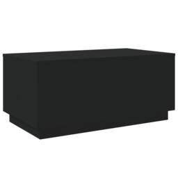 Berkfield Home Modern Coffee Table with LED Lights Black 90x50x40 cm - Size: 90 x 50 x 40 cm - thumbnail 1
