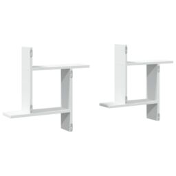 Berkfield Home Wall Shelves 2 pcs White 50x12x50 cm Engineered Wood - Size: 50 x 12 x 50 cm - thumbnail 6