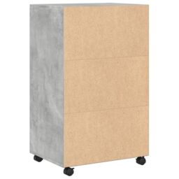 Berkfield Home Rolling¬†Cabinet Concrete Grey 55x40x91 cm Engineered Wood - Size: 55 x 40 x 91 cm - thumbnail 6