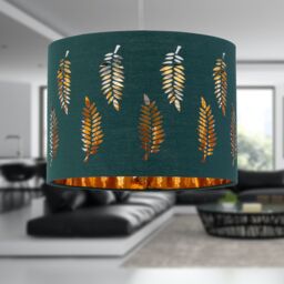 First Choice Lighting Set of 2 Fern - Dark Green Cut Out 30cm Pendant Lightshades - thumbnail 6
