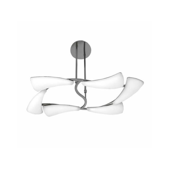 Netlighting Mistral Telescopic 36W LED Rectangular 3240lm Chrome Frosted Acrylic in Grey - image 1