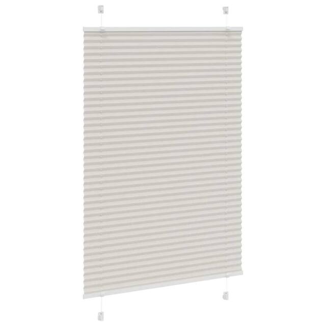 Berkfield Home Pleated Blind Light Grey 85x150 cm Fabric Width 84.4 cm Polyester - image 1