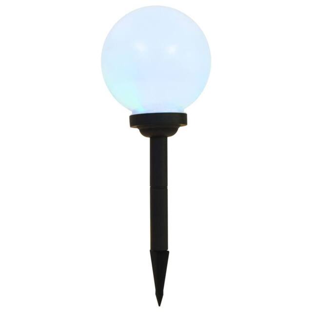 Berkfield Home Outdoor Solar Lamps 6 pcs LED Spherical 20 cm RGB in White - image 1