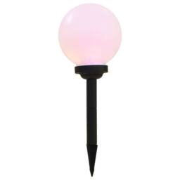 Berkfield Home Outdoor Solar Lamps 6 pcs LED Spherical 20 cm RGB in White - thumbnail 5