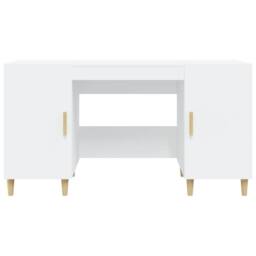 Berkfield Home Decorative Desk White 140x50x75 cm Engineered Wood - Size: 140 x 50 x 75 cm - thumbnail 6