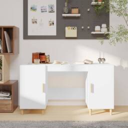 Berkfield Home Decorative Desk White 140x50x75 cm Engineered Wood - Size: 140 x 50 x 75 cm - thumbnail 2