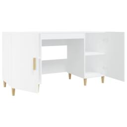 Berkfield Home Decorative Desk White 140x50x75 cm Engineered Wood - Size: 140 x 50 x 75 cm - thumbnail 7