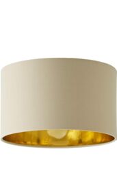 ValueLights Reni Black Fabric with Metallic Gold Inner Pendant Ceiling Lamp Shade & Bulb - Size: 6 inches - thumbnail 6
