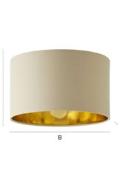 ValueLights Reni Black Fabric with Metallic Gold Inner Pendant Ceiling Lamp Shade & Bulb - Size: 6 inches - thumbnail 7