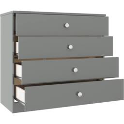 Seconique Denver 3 Door Wardrobe Bedroom Set in Grey - thumbnail 8