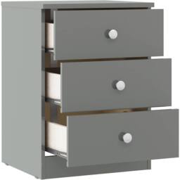 Seconique Denver 3 Door Wardrobe Bedroom Set in Grey - thumbnail 6