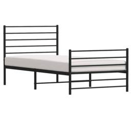 Berkfield Home Metal Bed Frame with Headboard & Footboard Black 90x200 cm - thumbnail 5