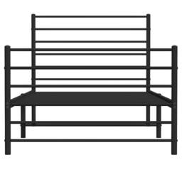 Berkfield Home Metal Bed Frame with Headboard & Footboard Black 90x200 cm - thumbnail 6